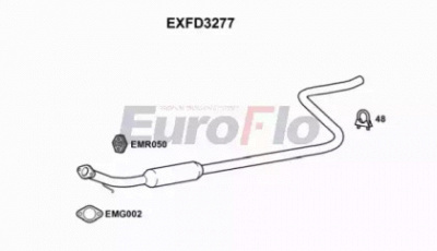 EUROFLO exfd3277 -  Средний глушитель выхлопных газов