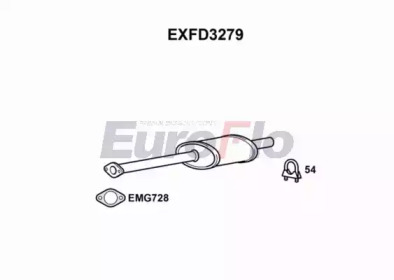 EUROFLO exfd3279 -  Средний глушитель выхлопных газов
