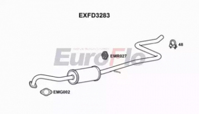 EUROFLO exfd3283 -  Средний глушитель выхлопных газов