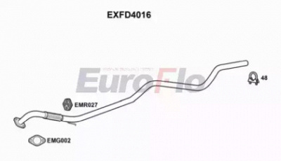 EUROFLO exfd4016 -  Труба выхлопного газа