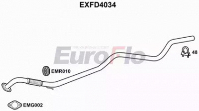 EUROFLO exfd4034 - Труба выхлопного газа