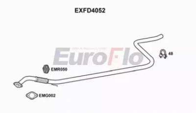 EUROFLO exfd4052 - Труба выхлопного газа