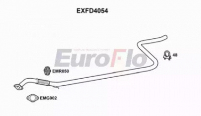 EUROFLO exfd4054 - Труба выхлопного газа