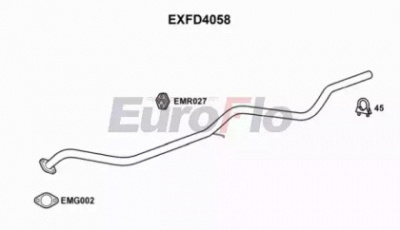 EUROFLO exfd4058 - Труба выхлопного газа