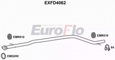 EUROFLO exfd4062 - Труба выхлопного газа