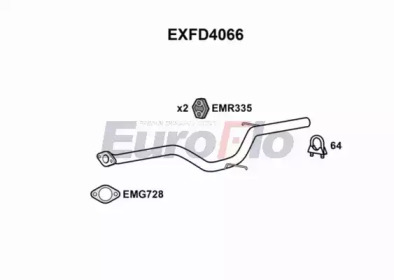EUROFLO exfd4066 - Труба выхлопного газа