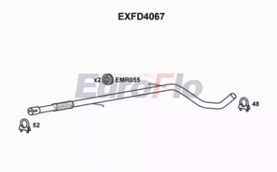 EUROFLO exfd4067 - Труба выхлопного газа