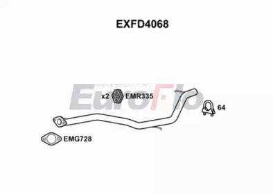 EUROFLO exfd4068 - Труба выхлопного газа