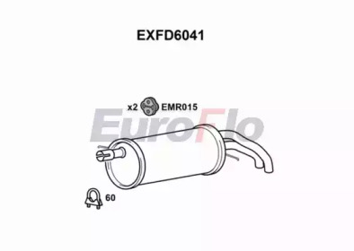 EUROFLO exfd6041 -  Глушитель выхлопных газов конечный