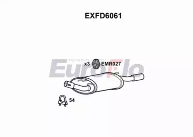EUROFLO exfd6061 -  Глушитель выхлопных газов конечный