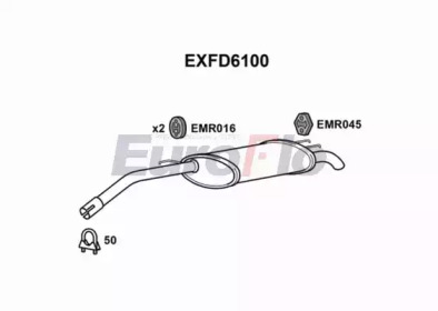 EUROFLO exfd6100 -  Глушитель выхлопных газов конечный