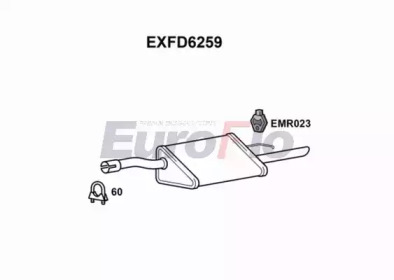 EUROFLO exfd6259 -  Глушитель выхлопных газов конечный