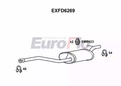 EUROFLO exfd6269 -  Глушитель выхлопных газов конечный