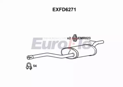 EUROFLO exfd6271 -  Глушитель выхлопных газов конечный