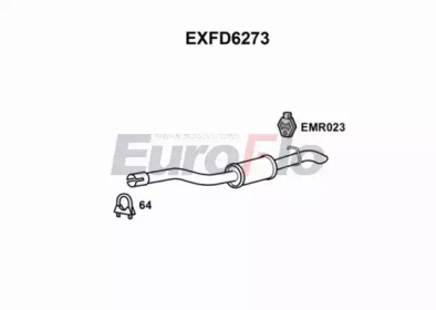 EUROFLO exfd6273 -  Глушитель выхлопных газов конечный