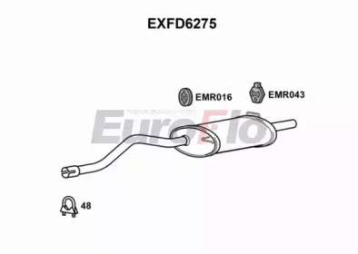 EUROFLO exfd6275 -  Глушитель выхлопных газов конечный