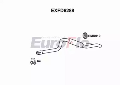 EUROFLO exfd6288 -  Глушитель выхлопных газов конечный
