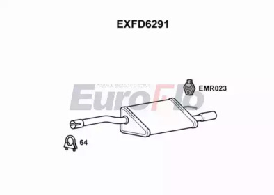 EUROFLO exfd6291 -  Глушитель выхлопных газов конечный