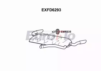 EUROFLO exfd6293 -  Глушитель выхлопных газов конечный