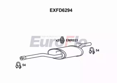 EUROFLO exfd6294 -  Глушитель выхлопных газов конечный