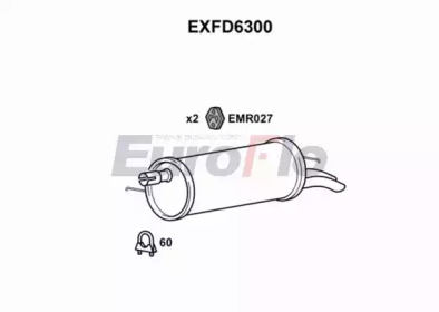EUROFLO exfd6300 -  Глушитель выхлопных газов конечный