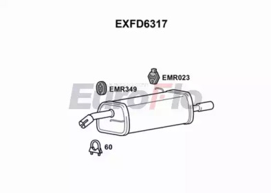 EUROFLO exfd6317 -  Глушитель выхлопных газов конечный