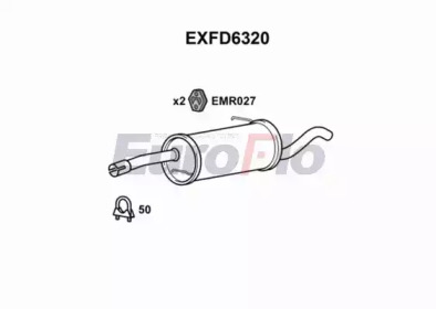 EUROFLO exfd6320 -  Глушитель выхлопных газов конечный