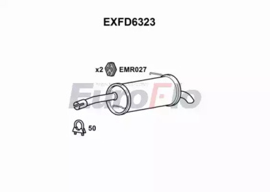 EUROFLO exfd6323 -  Глушитель выхлопных газов конечный