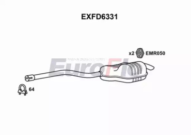 EUROFLO exfd6331 -  Глушитель выхлопных газов конечный