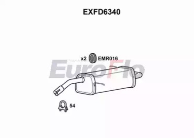 EUROFLO exfd6340 -  Глушитель выхлопных газов конечный