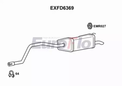 EUROFLO exfd6369 -  Глушитель выхлопных газов конечный