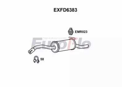 EUROFLO exfd6383 -  Глушитель выхлопных газов конечный