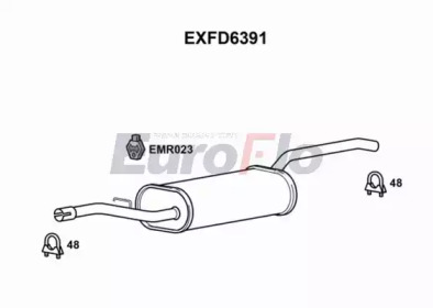 EUROFLO exfd6391 -  Глушитель выхлопных газов конечный