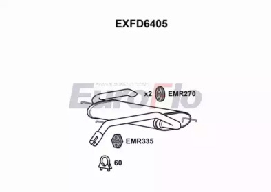 EUROFLO exfd6405 -  Глушитель выхлопных газов конечный