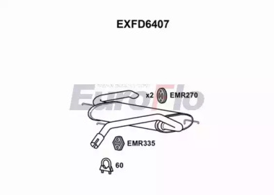 EUROFLO exfd6407 -  Глушитель выхлопных газов конечный