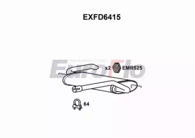 EUROFLO exfd6415 -  Глушитель выхлопных газов конечный
