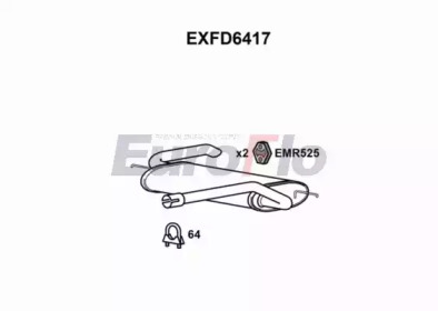 EUROFLO exfd6417 -  Глушитель выхлопных газов конечный