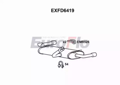 EUROFLO exfd6419 -  Глушитель выхлопных газов конечный