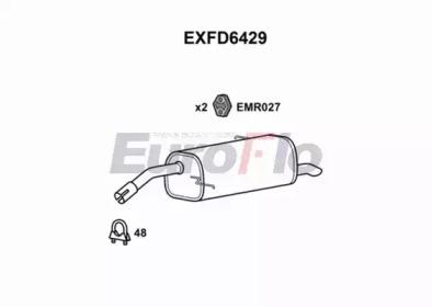 EUROFLO exfd6429 -  Глушитель выхлопных газов конечный