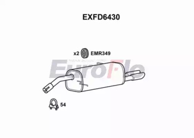 EUROFLO exfd6430 -  Глушитель выхлопных газов конечный
