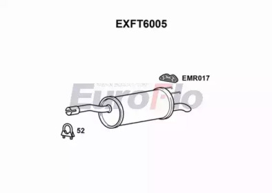 EUROFLO exft6005 -  Глушитель выхлопных газов конечный