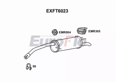 EUROFLO exft6023 -  Глушитель выхлопных газов конечный