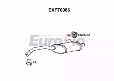 EUROFLO exft6086 -  Глушитель выхлопных газов конечный