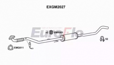 EUROFLO exgm2027 -  Труба выхлопного газа