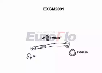 EUROFLO exgm2091 -  Труба выхлопного газа