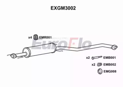 EUROFLO exgm3002 -  Средний глушитель выхлопных газов