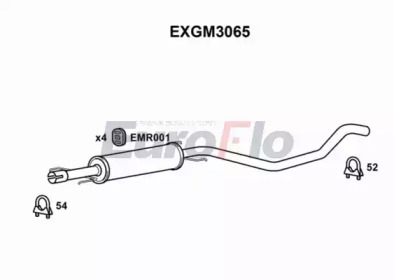 EUROFLO exgm3065 -  Средний глушитель выхлопных газов