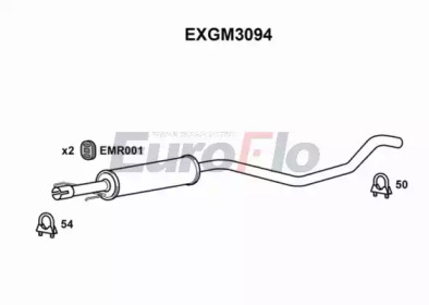 EUROFLO exgm3094 -  Средний глушитель выхлопных газов