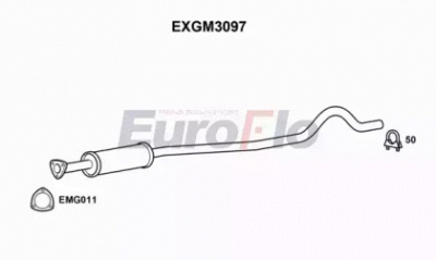 EUROFLO exgm3097 -  Средний глушитель выхлопных газов