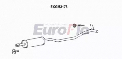 EUROFLO exgm3176 -  Средний глушитель выхлопных газов